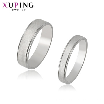 R-71 Xuping suministros de joyería al por mayor ajuste de anillo de oro blanco + material de acero inoxidable de color plata joyas al por mayor